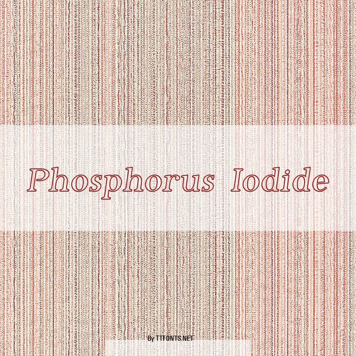 Phosphorus Iodide example